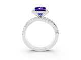 White gold Princess Cut Cut Halo Split Shank Prong Setting Ring_15