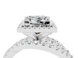 White gold Princess Cut Cut Halo Split Shank Prong Setting Ring_16