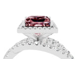 White gold Princess Cut Cut Halo Split Shank Prong Setting Ring_16