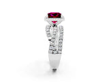 White gold Princess Cut Cut Halo Split Shank Prong Setting Ring_26