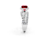 White gold Princess Cut Cut Halo Split Shank Prong Setting Ring_26