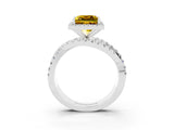 White gold Princess Cut Cut Halo Split Shank Prong Setting Ring_27