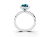 White gold Princess Cut Cut Halo Split Shank Prong Setting Ring_27