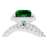 White gold Princess Cut Cut Halo Split Shank Prong Setting Ring_28