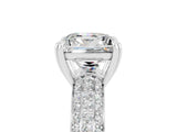 White gold Princess Cut Cut Pave Diamond Engagement Ring with Channel Set Band and Four-Prong Setting_5