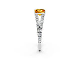 White gold Princess Cut Cut Split Shank Pave Diamond Engagement Ring with Four-Prong Setting_2
