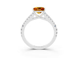 White gold Princess Cut Cut Split Shank Pave Diamond Engagement Ring with Four-Prong Setting_3
