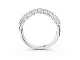 White gold Princess Cut Diamond Channel Set Eternity Band with Prong Setting_15
