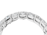 White gold Princess Cut Diamond Channel Set Eternity Band with Prong Setting_16