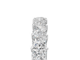 White gold Princess Cut Diamond Channel Set Eternity Band with Prong Setting_17
