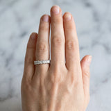 White gold Princess Cut Diamond Channel-Set Eternity Band with Prong Setting_29