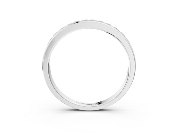 White gold Princess Cut Diamond Channel Set Eternity Band
