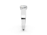White gold Princess Cut Diamond Channel Set Solitaire Ring with Four-Prong Setting_12