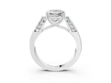 White gold Princess Cut Diamond Channel Set Solitaire Ring with Four-Prong Setting_13