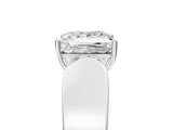 White gold Princess Cut Diamond Channel Set Solitaire Ring with Four-Prong Setting_15