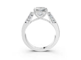 White gold Princess Cut Diamond Channel Set Solitaire Ring with Four-Prong Setting_37