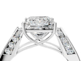 White gold Princess Cut Diamond Channel Set Solitaire Ring with Four-Prong Setting_38