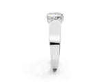 White gold Princess Cut Diamond Channel Set Solitaire Ring with Four-Prong Setting_85