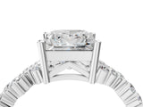 White gold Princess Cut Diamond Cluster Pavé Band with Four-Prong Setting_13