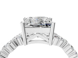 White gold Princess Cut Diamond Cluster Pavé Band with Four-Prong Setting_22