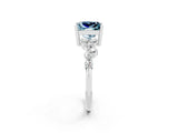 White gold Princess Cut Diamond Cluster Pavé Band with Four-Prong Setting_2