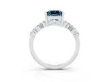 White gold Princess Cut Diamond Cluster Pavé Band with Four-Prong Setting_3