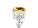White gold Princess Cut Diamond Cluster Pavé Band with Four-Prong Setting_5