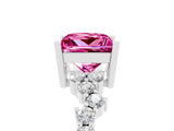 White gold Princess Cut Diamond Cluster Pavé Band with Four-Prong Setting_5