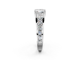 White gold Princess Cut Diamond Engagement Ring with Pavé Band and Four-Prong Setting_70