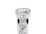 White gold Princess Cut Diamond Engagement Ring with Pavé Band and Four-Prong Setting_70