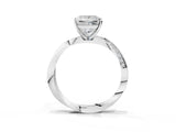 White gold Princess Cut Diamond Engagement Ring with Side Stone Accents and Four-Prong Setting_110