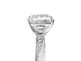 White gold Princess Cut Diamond Engagement Ring with Side Stone Accents and Four-Prong Setting_112