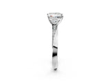 White gold Princess Cut Diamond Engagement Ring with Side Stone Accents and Four-Prong Setting_43
