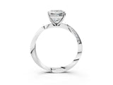 White gold Princess Cut Diamond Engagement Ring with Side Stone Accents and Four-Prong Setting_44