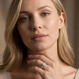 White gold Princess Cut Diamond Engagement Ring with Side Stone Accents and Four-Prong Setting_51