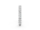 Silver Princess Cut Diamond Eternity Band with Channel Setting and Shared Prong