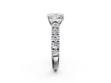 White gold Princess Cut Diamond Pavé Band Solitaire with Four-Prong Setting_37