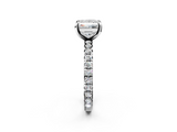 White gold Princess Cut Diamond Pavé Band with Four-Prong Setting_70