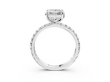White gold Princess Cut Diamond Pavé Band with Four-Prong Setting_76