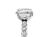 White gold Princess Cut Diamond Pavé Band with Four-Prong Setting_78
