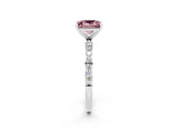 White gold Princess Cut Diamond Pavé Band with Six-Prong Setting_2