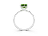 White gold Princess Cut Diamond Pavé Band with Six-Prong Setting_3