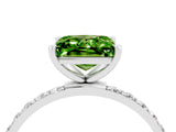 White gold Princess Cut Diamond Pavé Band with Six-Prong Setting_4