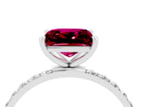 White gold Princess Cut Diamond Pavé Band with Six-Prong Setting_4
