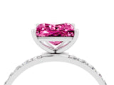 White gold Princess Cut Diamond Pavé Band with Six-Prong Setting_4
