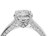 White gold Princess Cut Diamond Pave Band with Four-Prong Setting_22