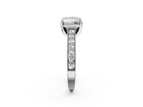 White gold Princess Cut Diamond Pave Band with Four-Prong Setting_22