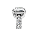 White gold Princess Cut Diamond Pave Band with Four-Prong Setting_23