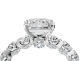 White gold Princess Cut Diamond Side Stone Engagement Ring with Four-Prong Setting_28
