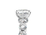 White gold Princess Cut Diamond Side Stone Engagement Ring with Four-Prong Setting_29